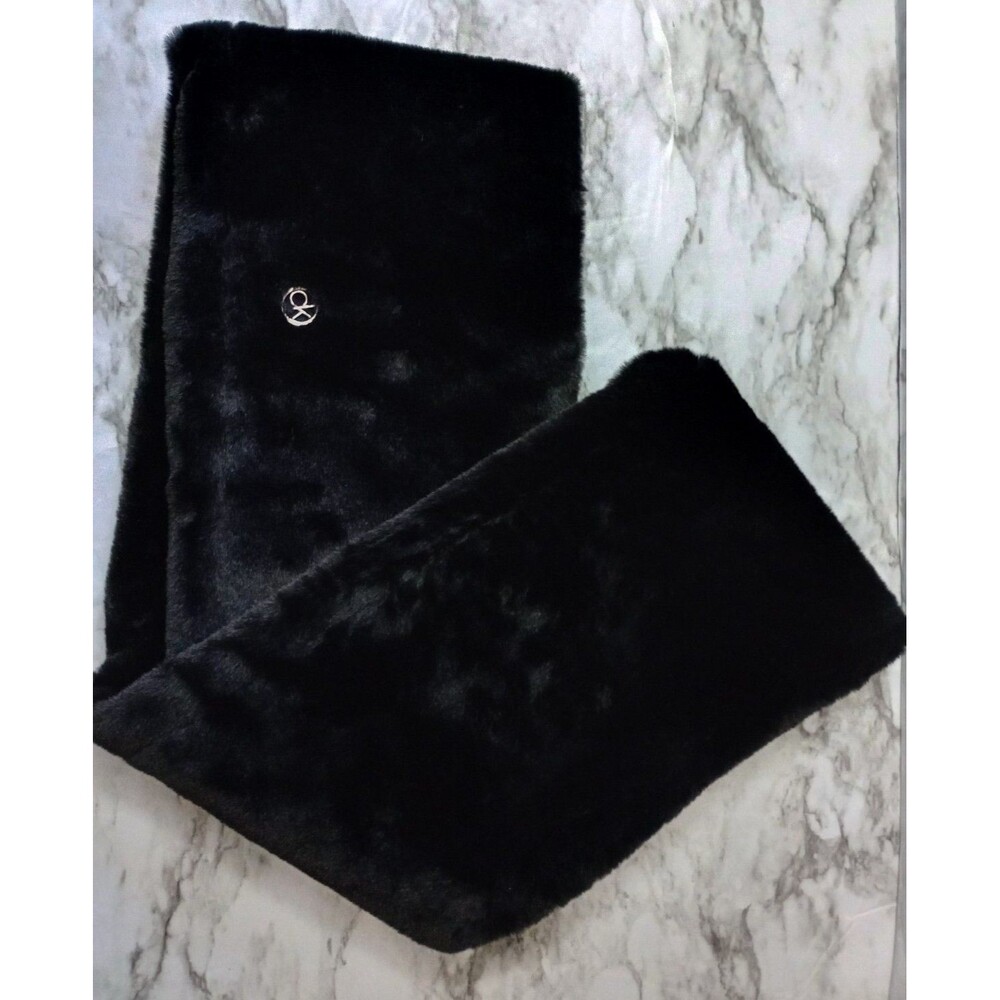 Calvin Klein Faux Fur Black Infinity Scarf